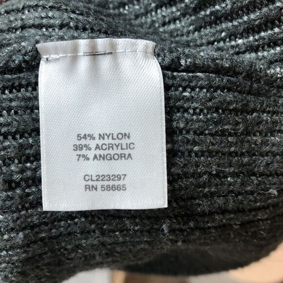 Classiques Entier Sweater Womens Size L Gray‎ Angora Short Sleeves Cable Knit - Picture 6 of 8